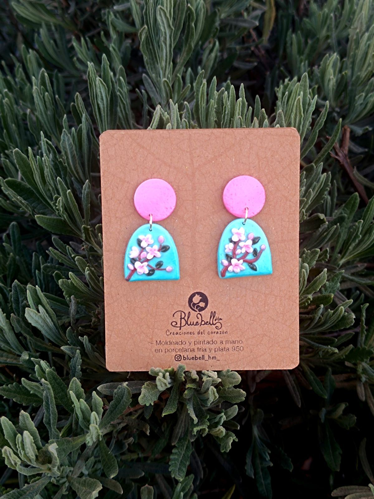 Aros colgantes cerezos en flor