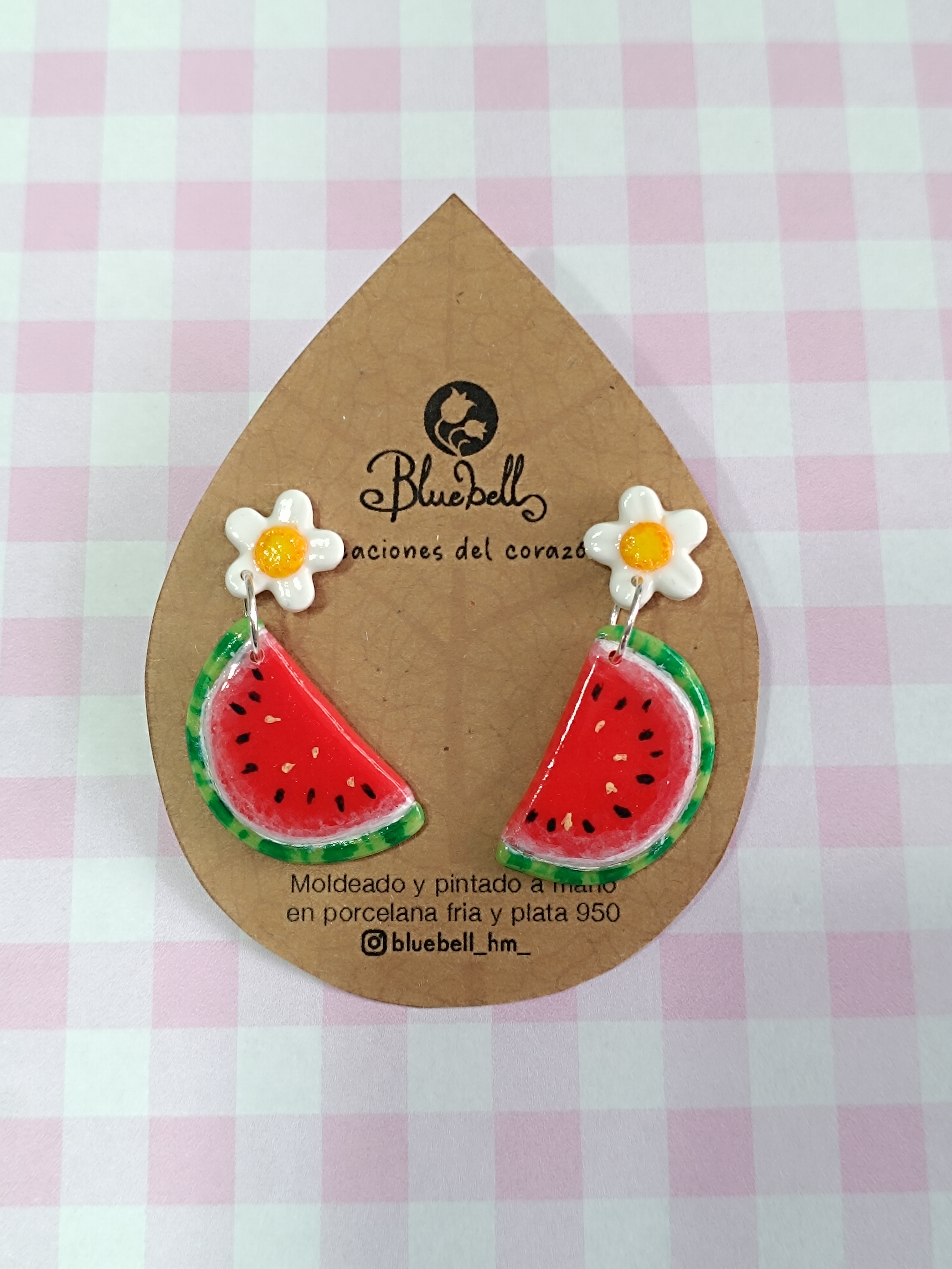 Aros Sandias colgantes flor