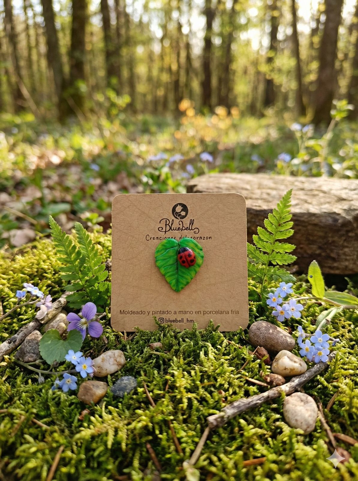 Pin hoja con chinita